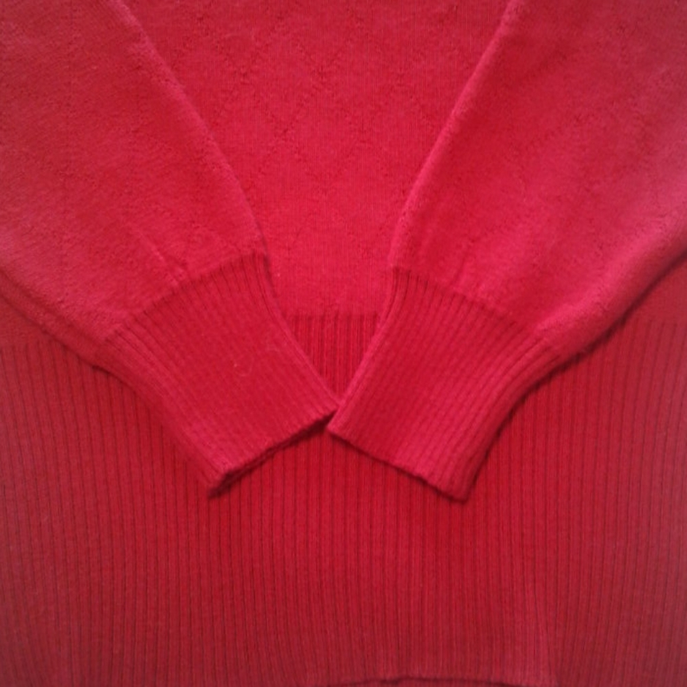 Bogner vintage sweater wool blend red turtleneck - Picture 6 of 12